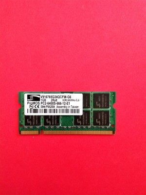 Memorie laptop 1 GB RAM DDR2 ProMos 2Rx8 PC2-6400S-666-12-E1 800MHz /1GB DDR2 foto