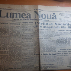 ziarul lumea noua 3 martie 1922-popaganda electorala pt partidul socialist