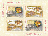 GASTRONOMIE,EUROPA CEPT,2005,MINISHEET DE 2 SERII,MNH ROMANIA., Nestampilat