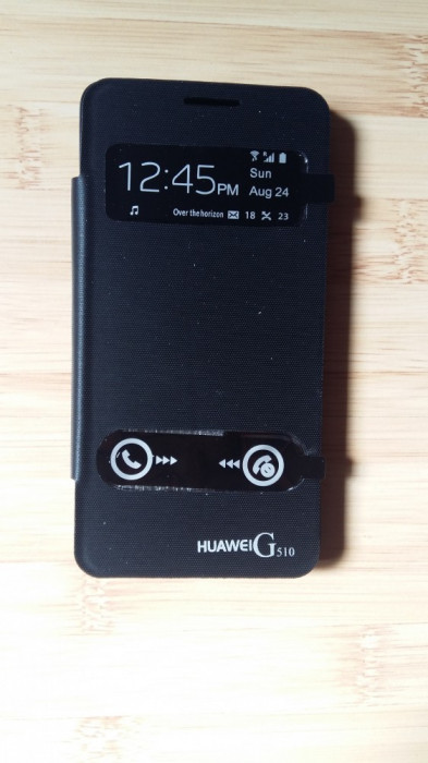 husa tip carte Huawei G510 + folie sticla