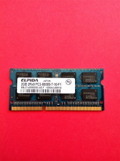 Memorie laptop 2 GB RAM DDR3ELPIDA 2Rx8 PC3-8500S-7-10-F1 1066MHz /2GB DDR3 foto