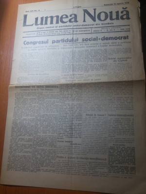 ziarul lumea noua 12 aprilie 1936 -congresul partidului social -democrat foto