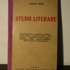 AURELIU WEISS - STUDII LITERARE ~ Ed. 1919