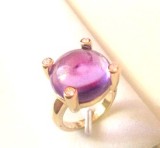Inel BULB MOV-placat cu aur 18k si cristale SWAROVSKI- marimea 9 ,19mm/ 60mm, Galben