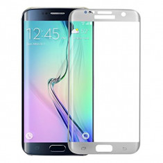 Folie de sticla Curved Design Tempered Glass Samsung Galaxy S6 Edge, Silver foto