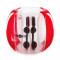 Klarfit Bubball KR Bubble Ball minge pentru copii 75x110cm EN71P PVC 0,5 mm ro?u