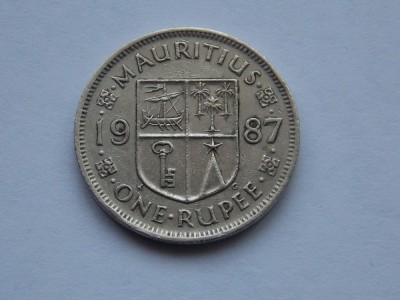 1 RUPIE 1987 MAURITIUS foto