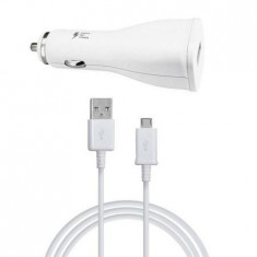 Incarcator auto rapid Samsung 2.0A + cablu 1.5m, White (Bulk) foto