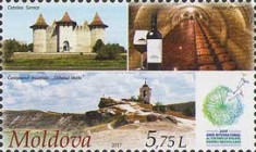 MOLDOVA 2017, Turism, Cetatea Soroca, Orheiul Vechi, serie neuzata, MNH foto