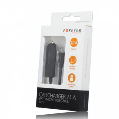 Incarcator auto MicroUSB Forever M-02 2.1A Blister Original foto