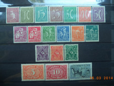 1921 Germania ( Reich ) Mi 158 - 176 Serie completa cu guma */** foto