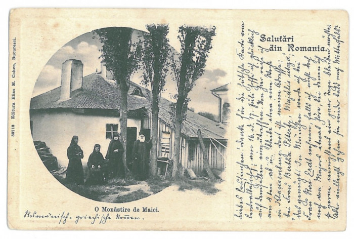 1627 - Monastery, Romania, Litho - old postcard - used - 1901