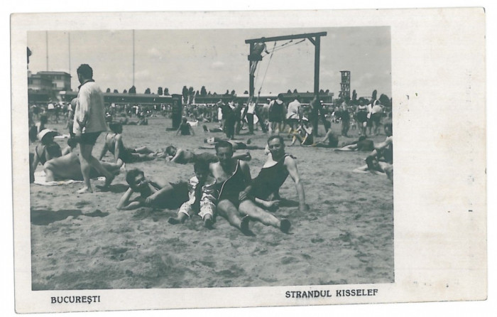 621 - BUCURESTI, strandul Kisselef - old postcard, real PHOTO - unused