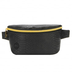 Borseta Mi-Pac Gold Slim Bum - Python Negru (Masura Universala) foto