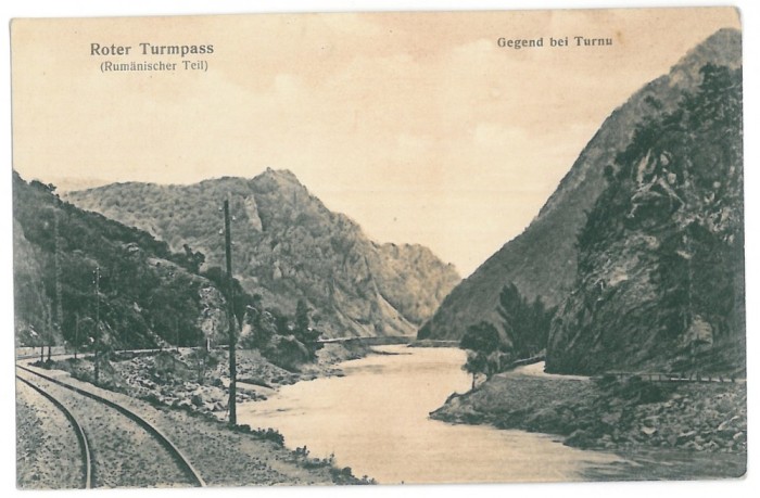 1567 - TURNU ROSU, Sibiu, railway - old postcard - unused - 1917