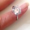 Inel LOGODNA-placat cu aur alb 18k aplicat cu cristal SWAROVSKI- marimea 8, 18mm