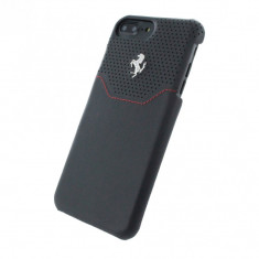 Husa de piele Ferrari Lusso Apple iPhone 7 Plus Black foto