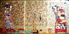 Pictura tehnica mixta ornamente pictate reliefat Tablou Abstract Gustav Klimt 12 foto