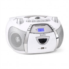 Auna Beeboy Radio Recorder CD MP3 USB alb foto