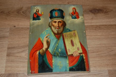 Icoana veche icoana Sf. Nicolae foto