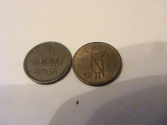Finlanda 1 penni 1914 Imperiul Tarist foto