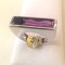 Inel -placat cu aur 18k aplicat cu cristale SWAROVSKI MOV- marimea 8, 18mm