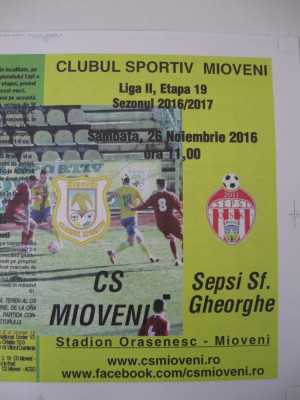 CS Mioveni-Sepsi Sf.Gheorghe ( 26 noiembrie 2016) foto