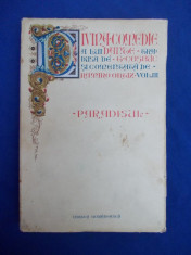 DANTE - DIVINA COMEDIE * VOL. III : PARADISUL - TRADUCERE G. COSBUC - 1932 foto