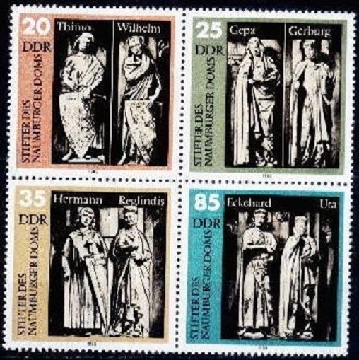 Germania (DDR) 1980 &ndash; STATUI PERSONAJE MITOLOGICE , bloc nestampilat VL5