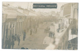 3828 - FOCSANI, Vrancea, street stores - old postcard, real PHOTO - unused 1917