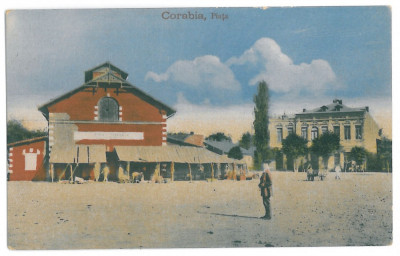 3817 - CORABIA, Olt, Market - old postcard - unused foto
