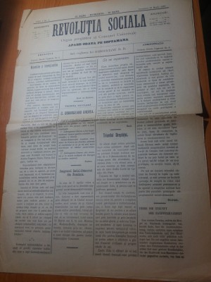 ziarul revolutia sociala 29 martie 1898- art . nationalism si internationalism foto