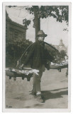 3826 - BUCURESTI, Oltean vanzator de zarzavat - old postcard real PHOTO - unused, Necirculata, Fotografie