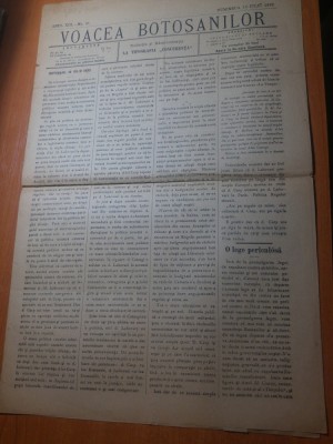 ziarul vocea botosanilor 19 iulie 1892-articolul botosani 18 iulie 1892 foto