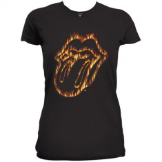 Tricou Fete Rolling Stones - Flaming Tongue foto