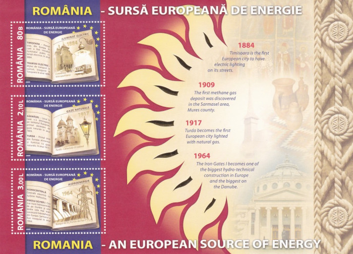 SURSA EUROPEANA DE ENERGIE-ROMANIA, BLOC 2009,MNH ROMANIA.