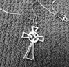 Colier Cruce Inox Placat Aur Alb 18k - Lantisor Cruciulita 46cm - Pandantiv Cruce 3cm
