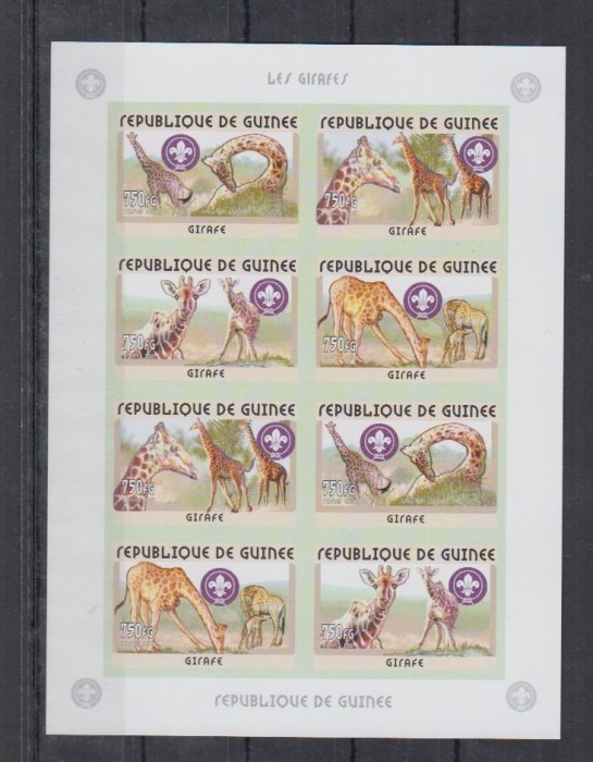 GUINEA 2001 FAUNA GIRAFE NEDANTELAT