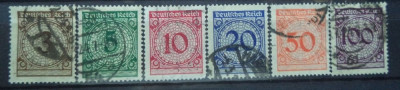 GERMANIA (REICH) 1923 &amp;ndash; CIFRA IN CERC, serie stampilata VL20 foto