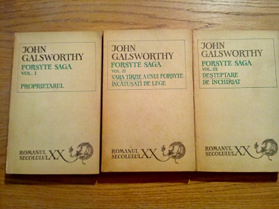 JOHN GALSWORTHY - Forsyte Saga - 3 vol. - Editura Universala, 1969 foto