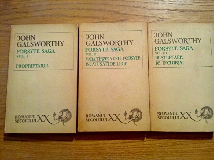 JOHN GALSWORTHY - Forsyte Saga - 3 vol. - Editura Universala, 1969