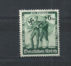 GERMANIA (REICH) 1938 ? ANEXAREA AUSTRIEI, timbru nestampilat FARA GUMA VL14 foto