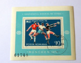 Romania 1974 - CM FOTBAL MUNCHEN, colita stampilata, VL22