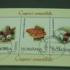 ROMANIA 2003 – CIUPERCI, bloc stampilat, VL24