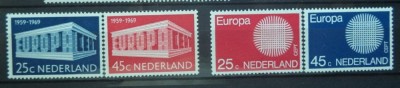 OLANDA 1969/70 &amp;ndash; EUROPA CEPT, serii nestampilate, VL18 foto