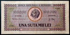 ROMANIA 100000 100.000 LEI 25 IANUARIE 1947 ** foto