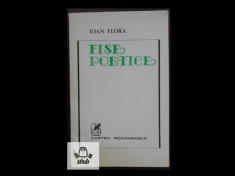 Ioan Flora Fise poetice Cartea Romaneasca 1982 foto