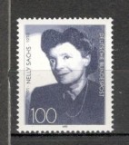 GERMANIA 1991 &ndash; N.Sachs-poet PREMIUL NOBEL, timbru nestampilat, VL11