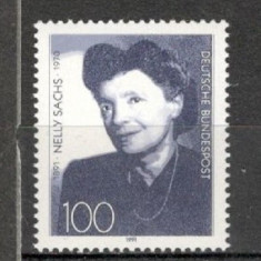 GERMANIA 1991 – N.Sachs-poet PREMIUL NOBEL, timbru nestampilat, VL11