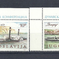 IUGOSLAVIA 1979 – VAPOARE PE DUNARE, serie nestampilata, R1